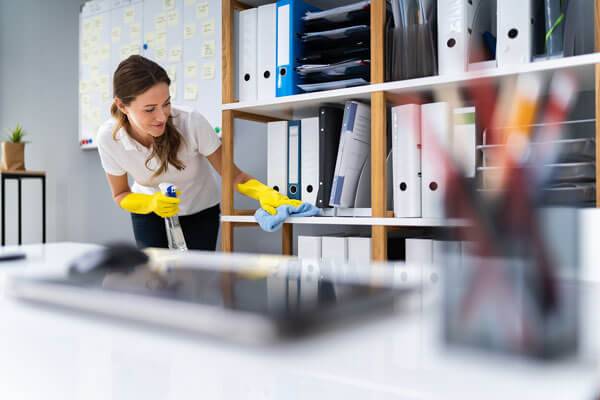 restoration professional cleaning in office setting